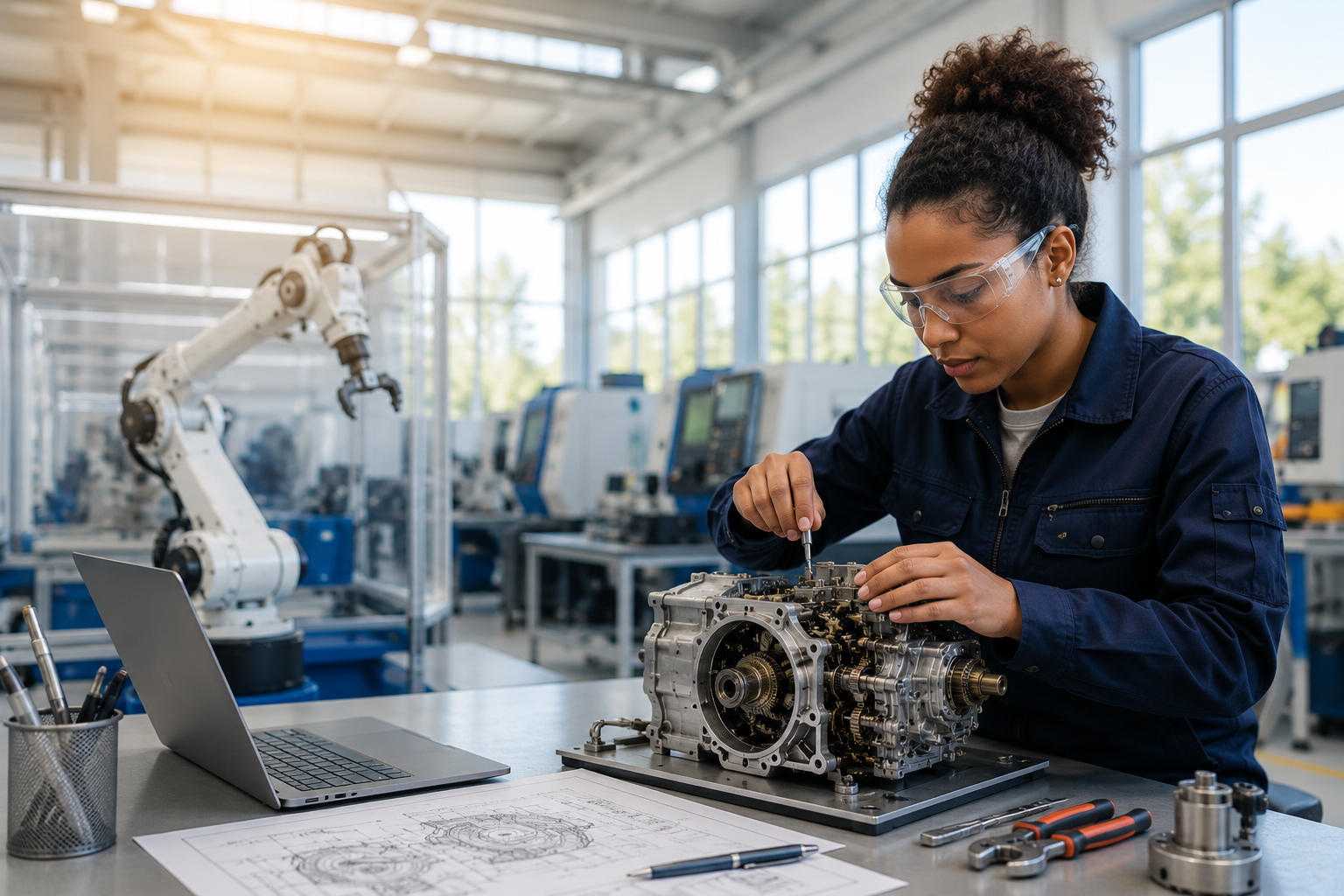 Modern mechanical engineering and smart factory systems